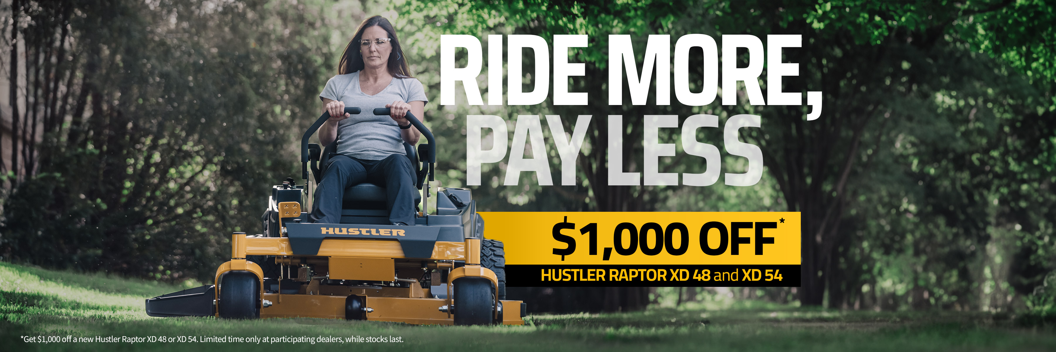 Raptor XD Offer Hustler Mowers